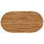 Bordplade 80 x 40 x 3,5 cm Oval Massiv Teaktræ Naturfarvet