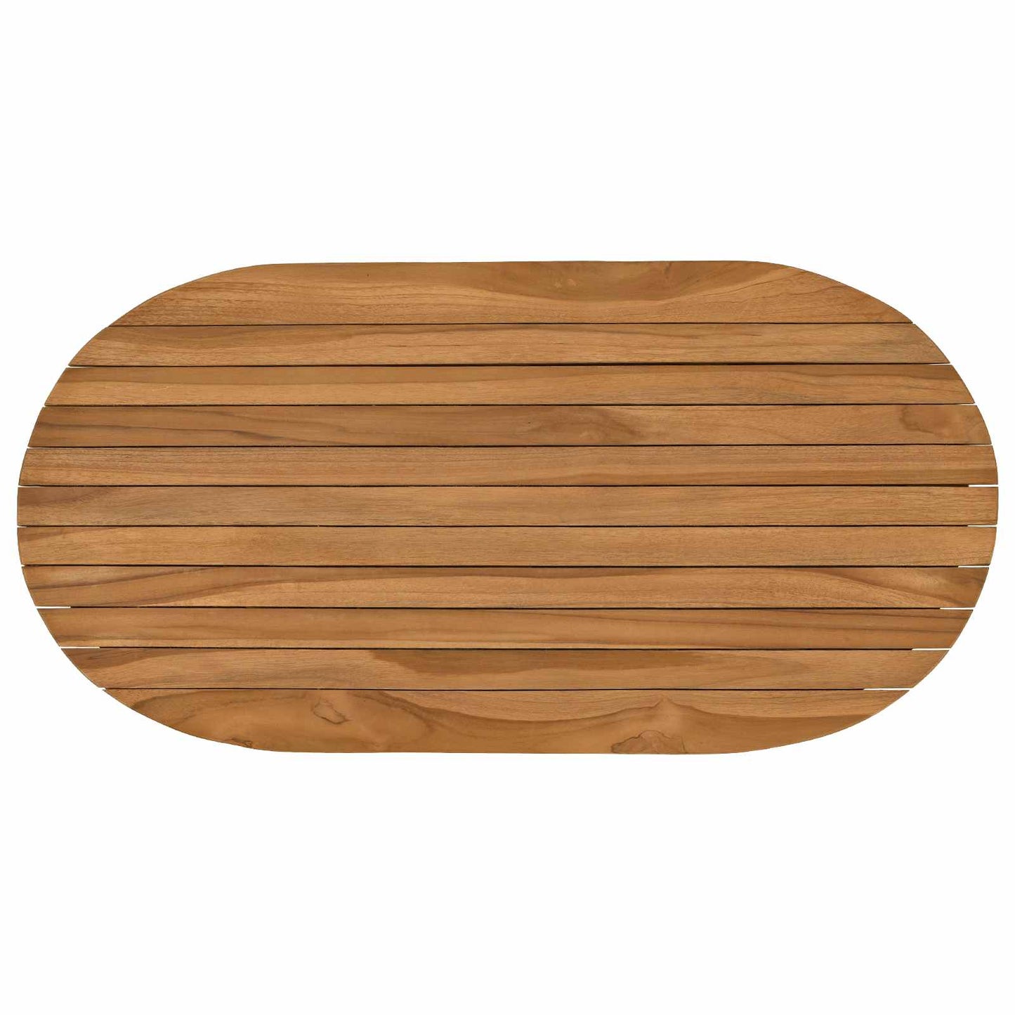 Bordplade 80 x 40 x 3,5 cm Oval Massiv Teaktræ Naturfarvet