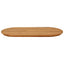 Bordplade 90 x 45 x 3,5 cm Oval Massiv Teaktræ Naturfarvet
