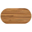 Bordplade 90 x 45 x 3,5 cm Oval Massiv Teaktræ Naturfarvet