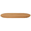 Bordplade 100 x 50 x 3,5 cm Oval Massiv Teaktræ Naturfarvet