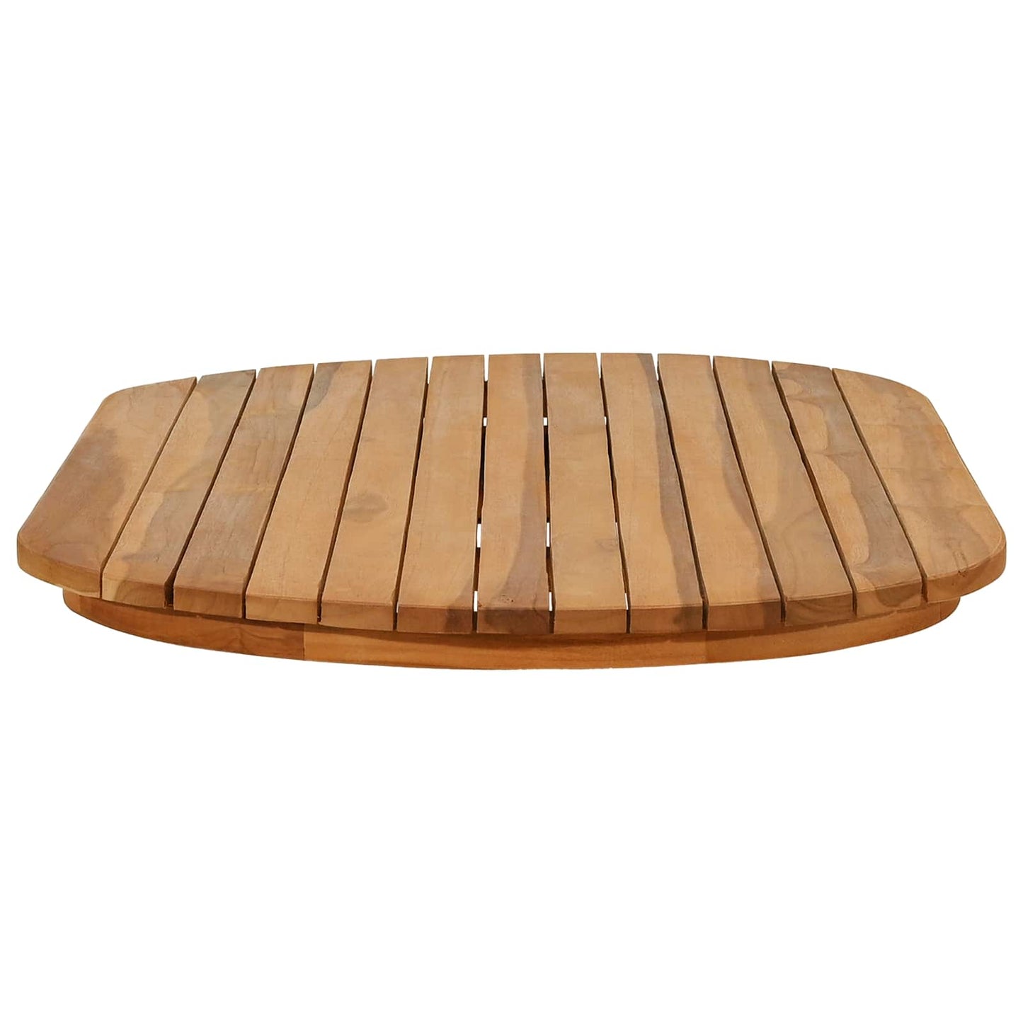Bordplade 100 x 50 x 3,5 cm Oval Massiv Teaktræ Naturfarvet