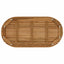Bordplade 110 x 55 x 3,5 cm Oval Massiv Teaktræ Naturfarvet