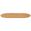 Bordplade 110 x 55 x 3,5 cm Oval Massiv Teaktræ Naturfarvet