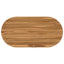 Bordplade 110 x 55 x 3,5 cm Oval Massiv Teaktræ Naturfarvet