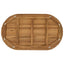 Bordplade 120 x 70 x 3,5 cm Oval Massiv Teaktræ Naturfarvet