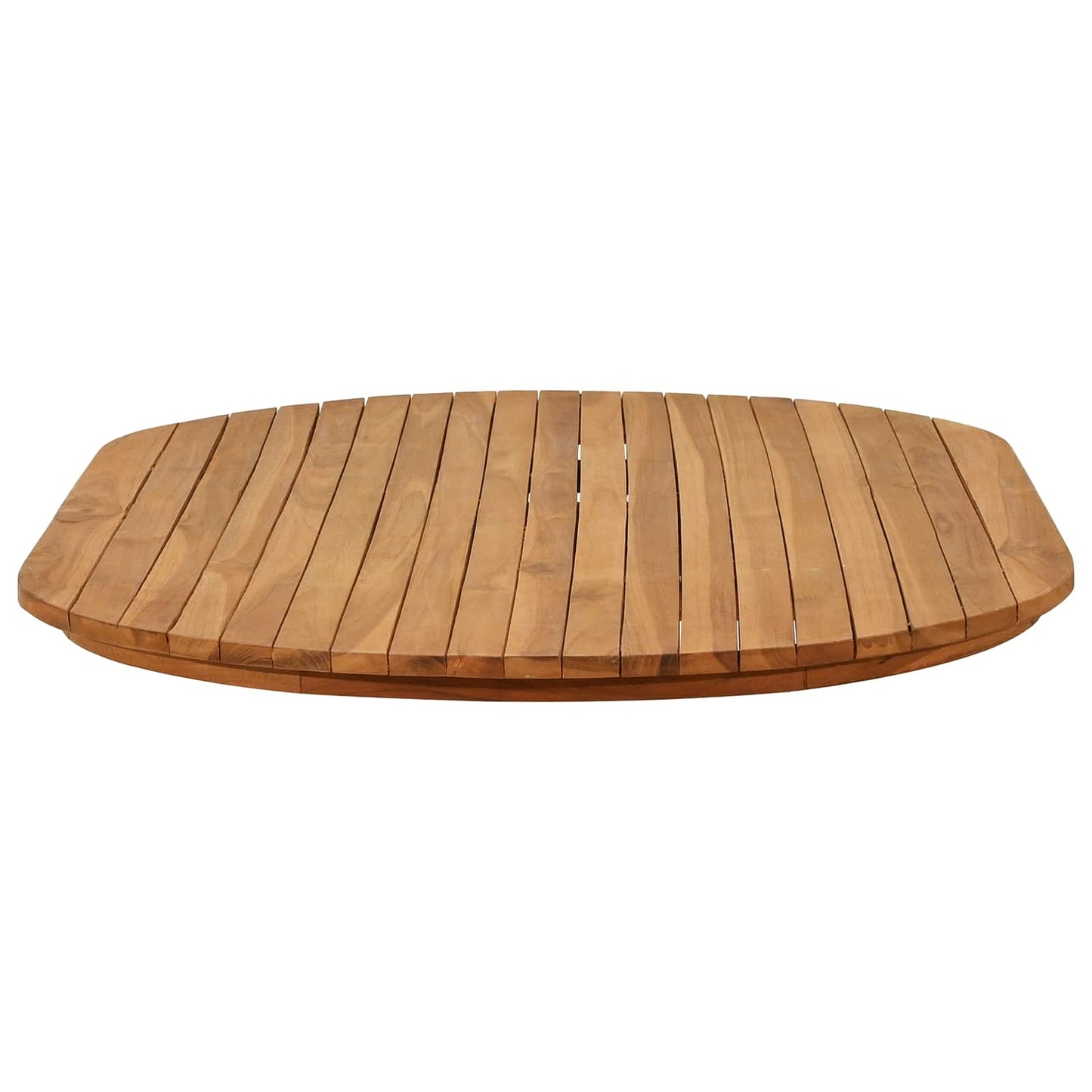 Bordplade 120 x 70 x 3,5 cm Oval Massiv Teaktræ Naturfarvet