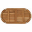 Bordplade 80 x 40 x 2,5 cm Oval Massiv Teaktræ Naturfarvet