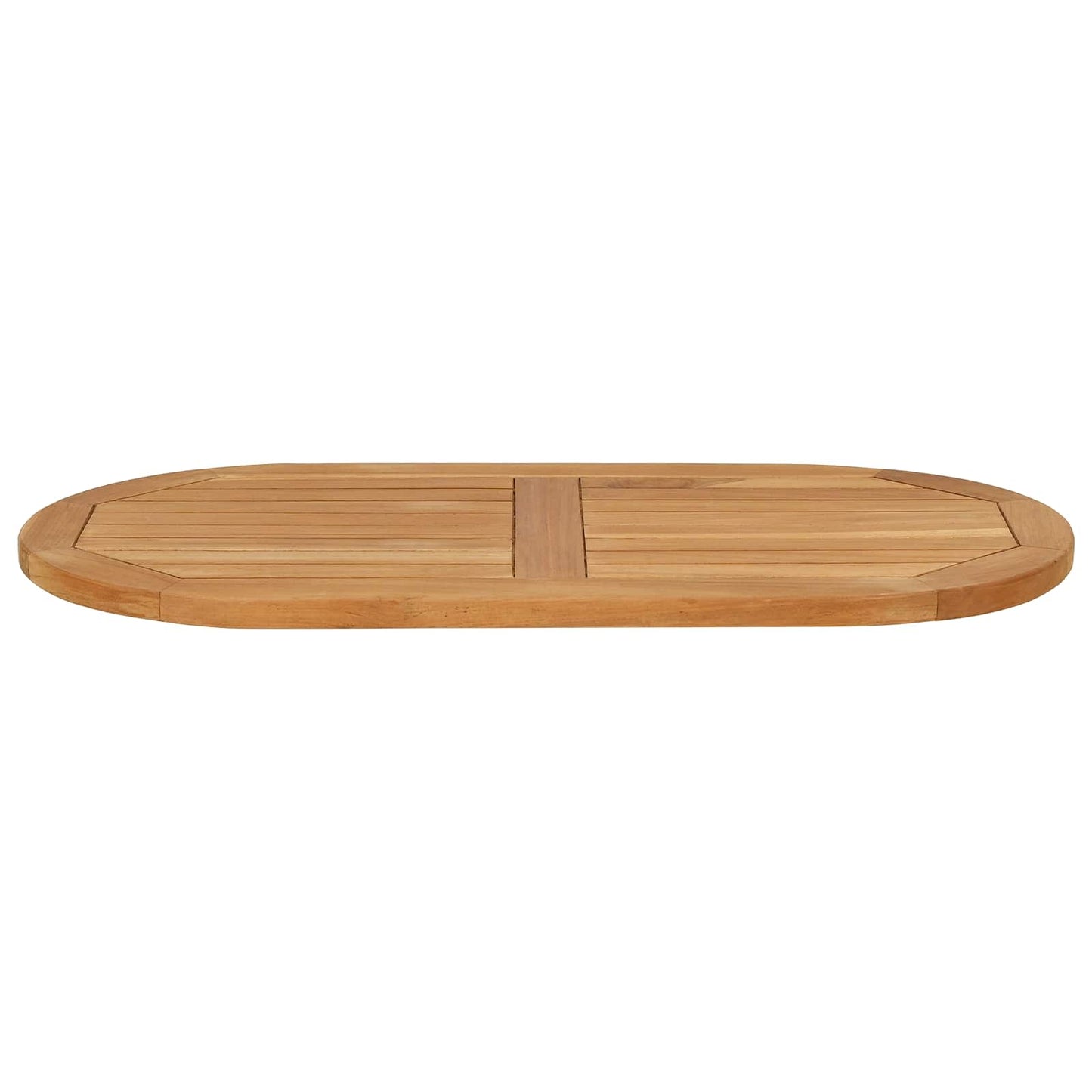 Bordplade 80 x 40 x 2,5 cm Oval Massiv Teaktræ Naturfarvet