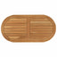 Bordplade 80 x 40 x 2,5 cm Oval Massiv Teaktræ Naturfarvet