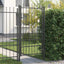 Hegnport HORST 100 x 175 cm Metal Sort Låses