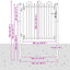 Hegnport HORST 100 x 100 cm Metal Sort Låses