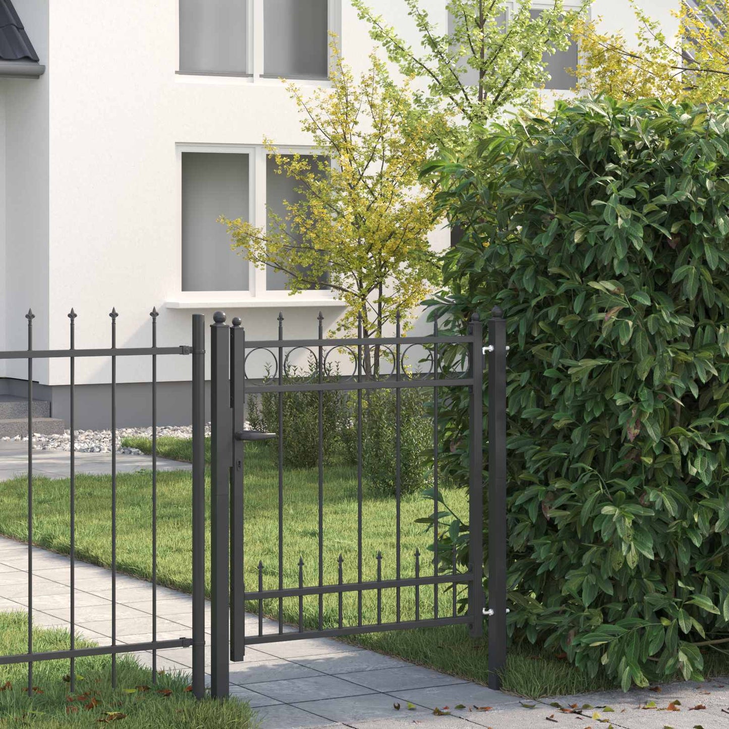 Hegnport HORST Stål Sort Låses