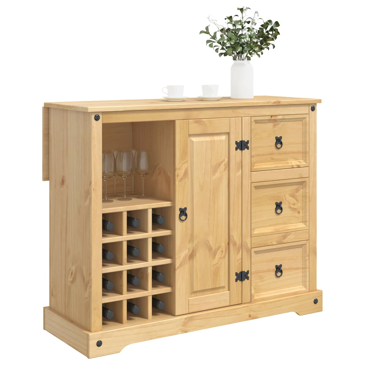 Køkkenopbevaring Honning Voks 112 x 70 x 91,5 cm Massiv fyr