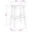 Barbænk 2 pcs Hvid og Honning Voks 44 x 30 x 63 cm Massiv fyr