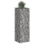 Gabion højbed 50 x 50 x 150 cm Galvaniseret stål Sølv