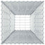 Gabion højbed 50 x 50 x 150 cm Galvaniseret stål Sølv