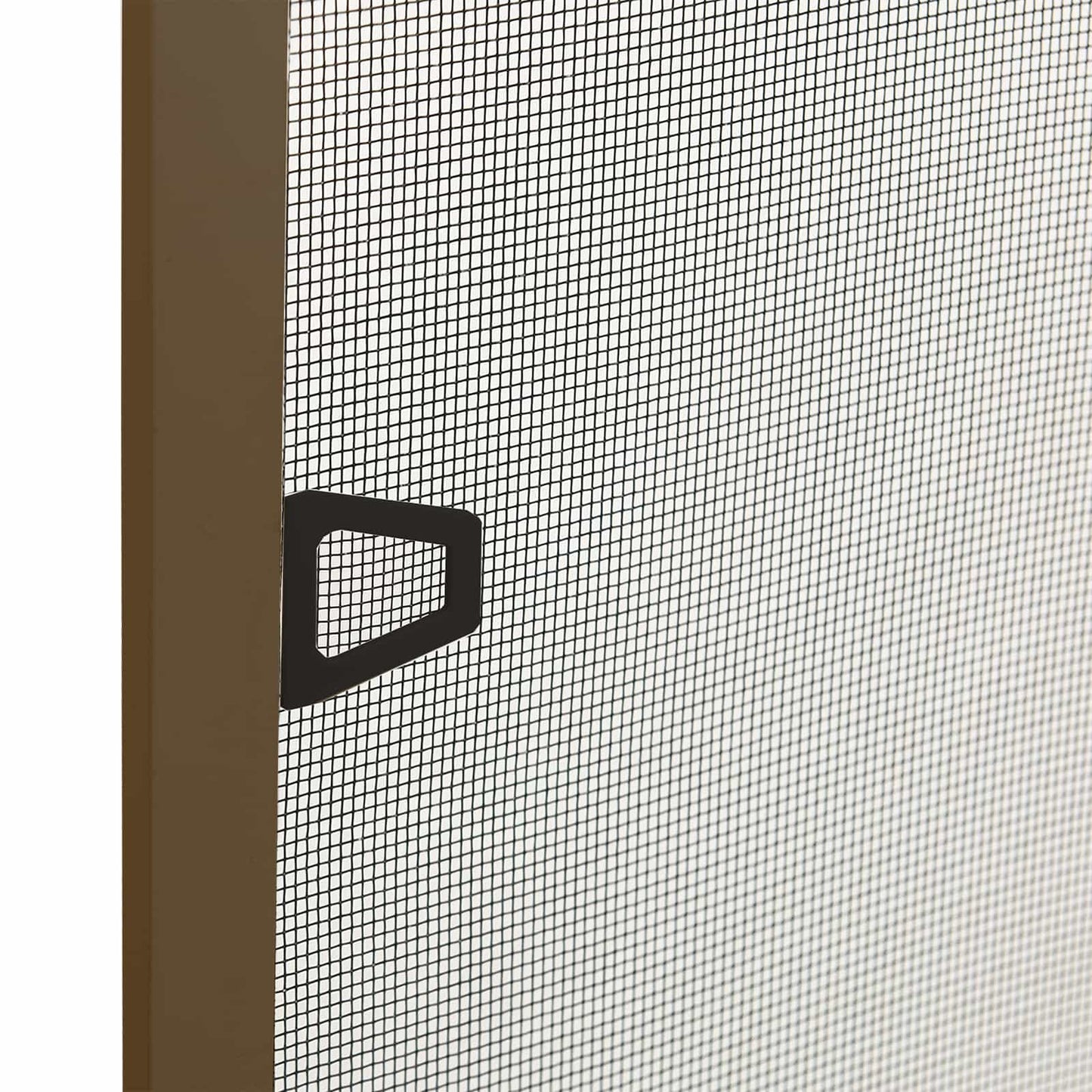 Insektnet til vinduer Brun 110 x 130 cm Aluminium og glasfiber