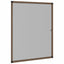 Insektnet til vinduer Brun 120 x 140 cm Aluminium og glasfiber