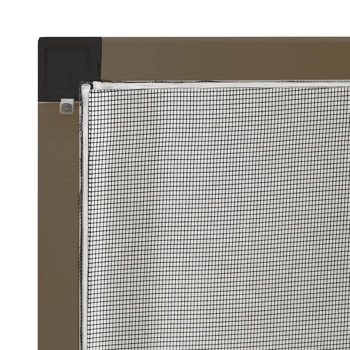 Insektnet til vinduer Brun 130 x 150 cm Aluminium og glasfiber