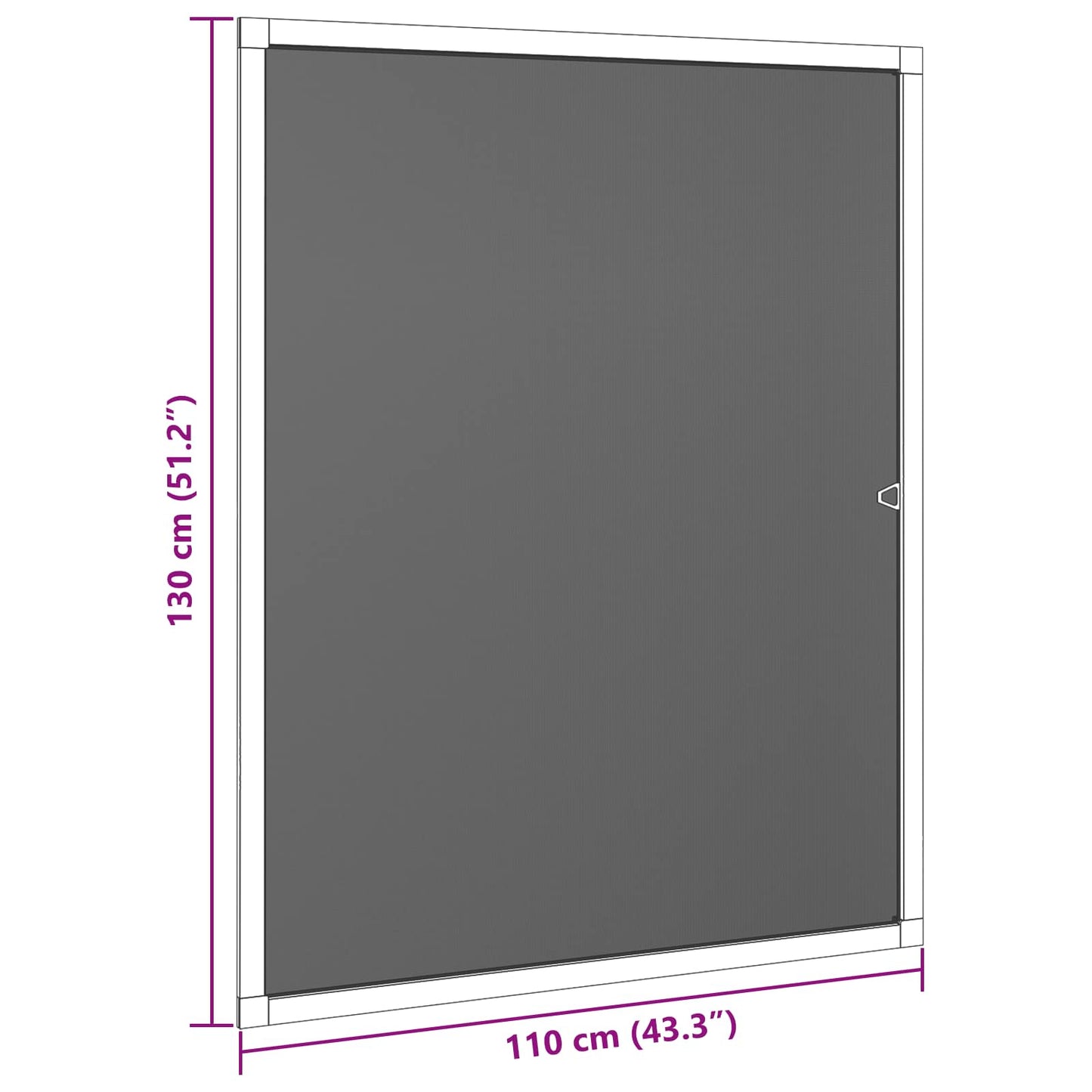 Insektnet til vinduer Anthracit 110 x 130 cm