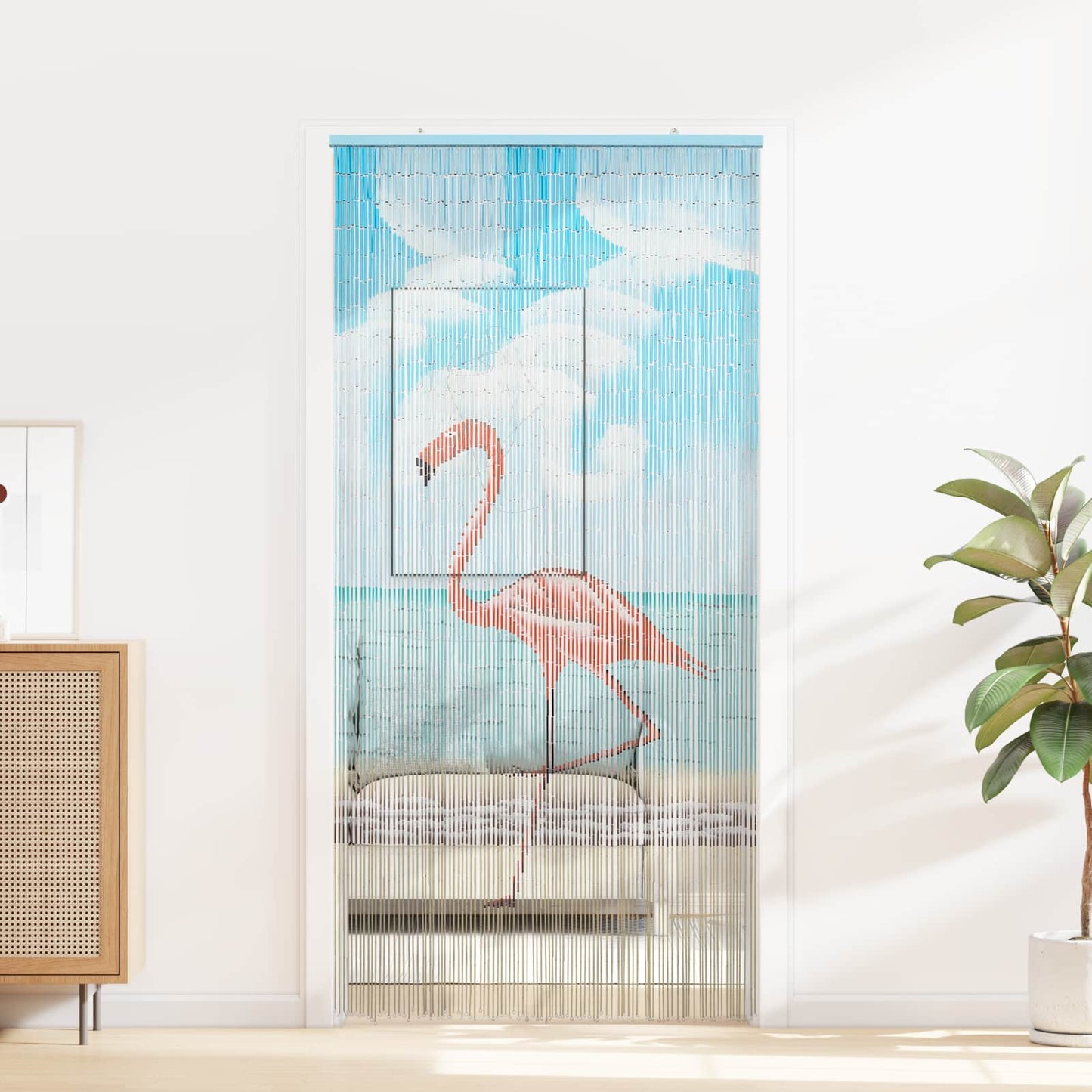 Insekt Dør Gardin flerfarvet 200 x 100 cm Bambus