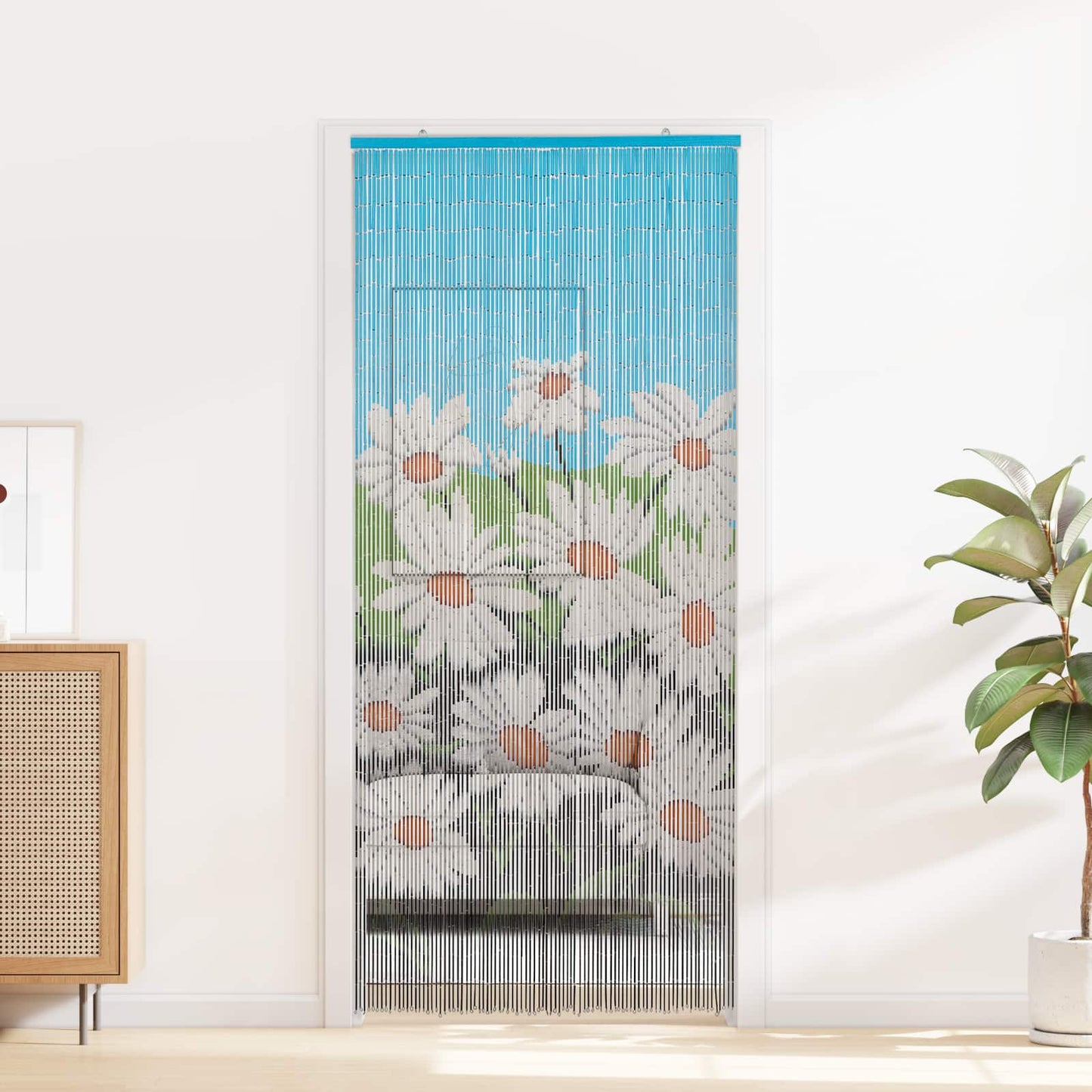 Insekt Dør Gardin flerfarvet 200 x 90 cm Bambus