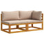 Sektionelt hjørnesofa med puder 100 % polyester Solid-Acacia