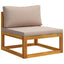 Sektionelt hjørnesofa med puder 100 % polyester Solid-Acacia