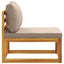 Midtersofa med hynder 100 % polyester Solid-Acacia Naturfarvet