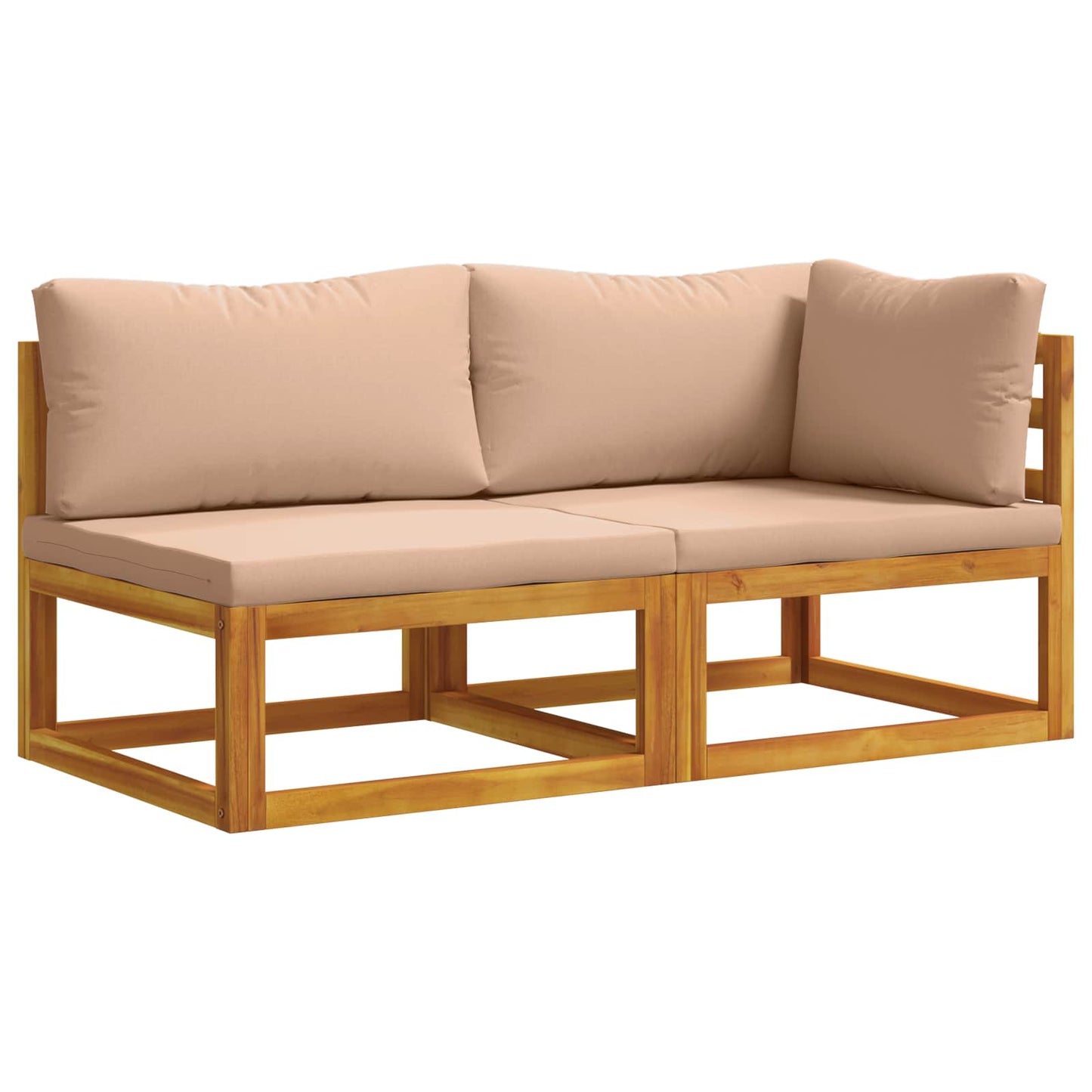 Sektionelt hjørnesofa med puder 100 % polyester Solid-Acacia