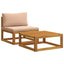 Sektionelt hjørnesofa med puder 100 % polyester Solid-Acacia