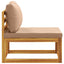 Midtersofa med hynder 100 % polyester Solid-Acacia Naturfarvet