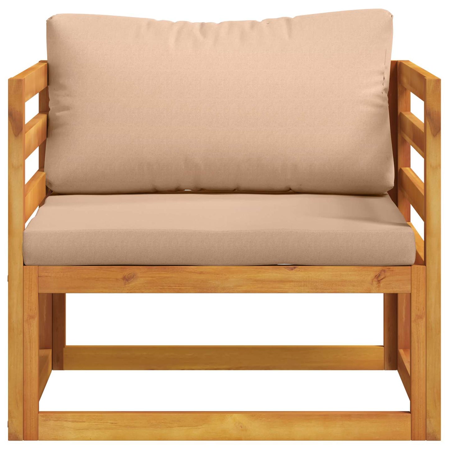 Modulopbygget lænestol med hynder 100 % polyester Solid-Acacia