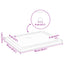 Brusebund Tray med Dots 90 x 70 x 4 cm ABS Sort