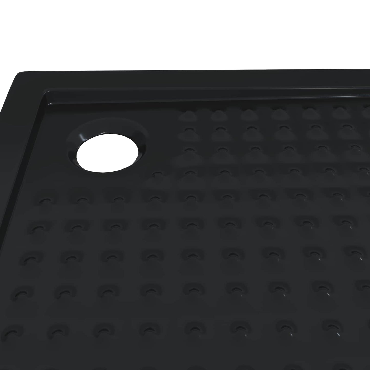 Brusebund Tray med Dots 90 x 90 x 4 cm ABS Sort