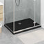 Brusebund Tray med Dots 100 x 70 x 4 cm ABS Sort