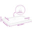 Brusebund Tray med Dots 100 x 70 x 4 cm ABS Sort