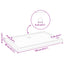 Brusebund Tray med Dots 120 x 80 x 4 cm ABS Sort