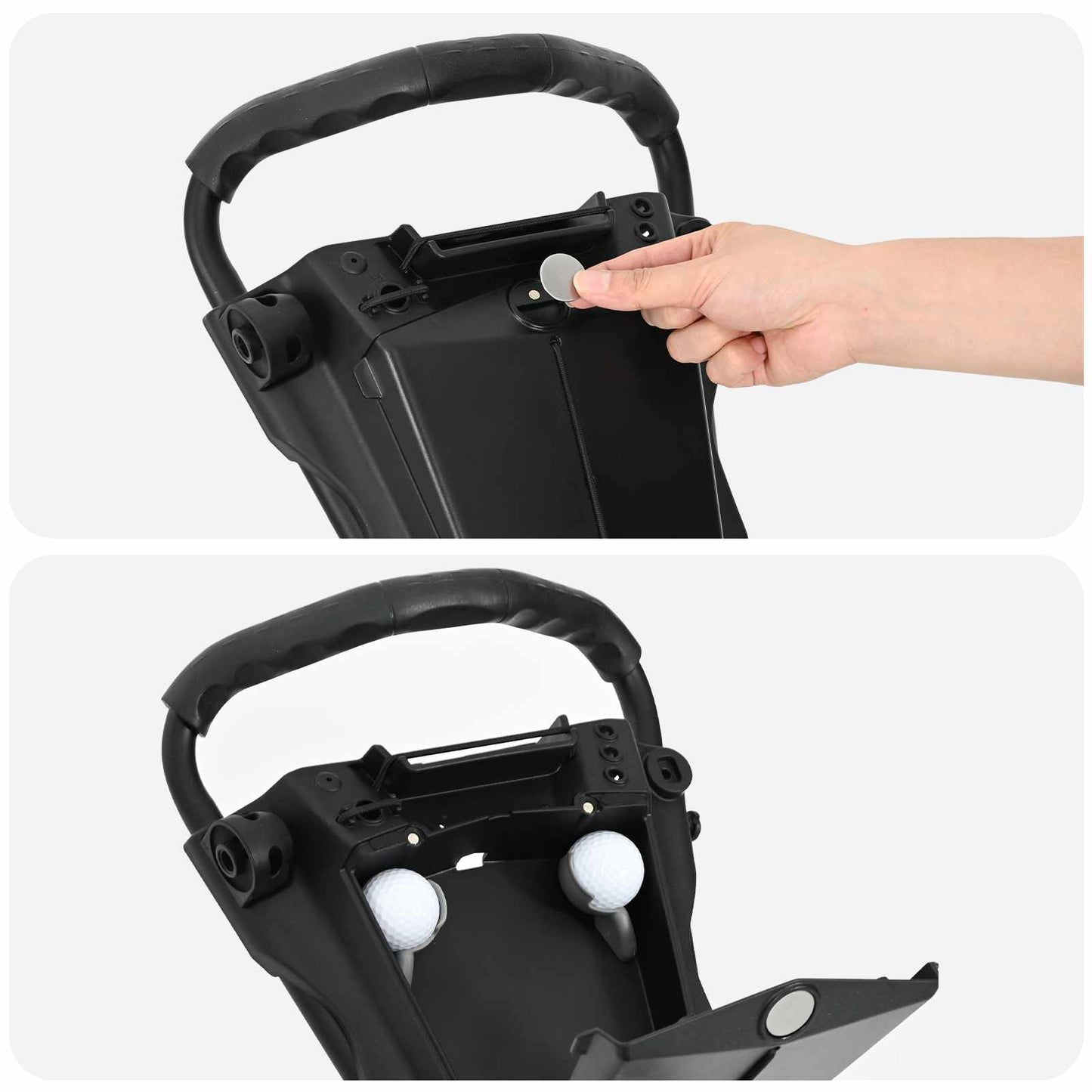 Golf Trolley Sort 95 x 60 x 130 cm Jern
