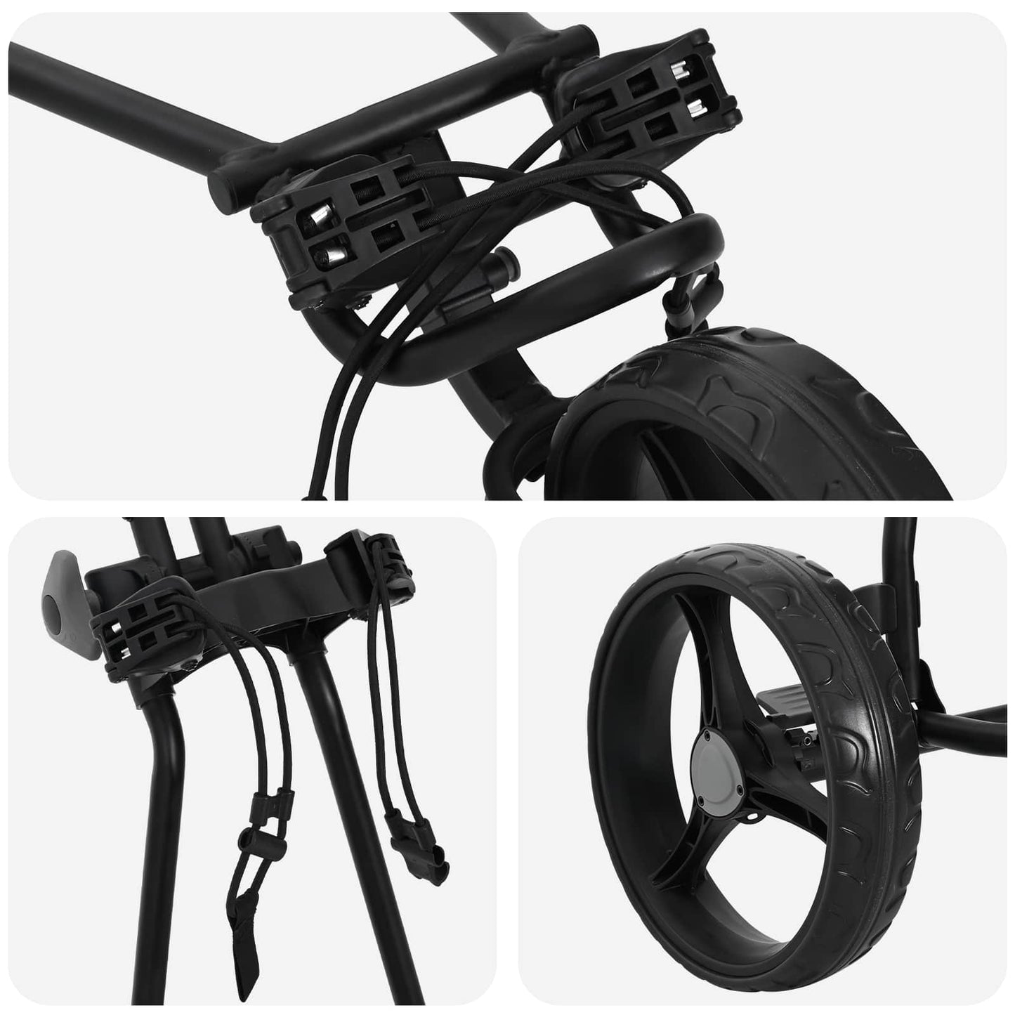 Golf Trolley Sort 95 x 60 x 130 cm Jern