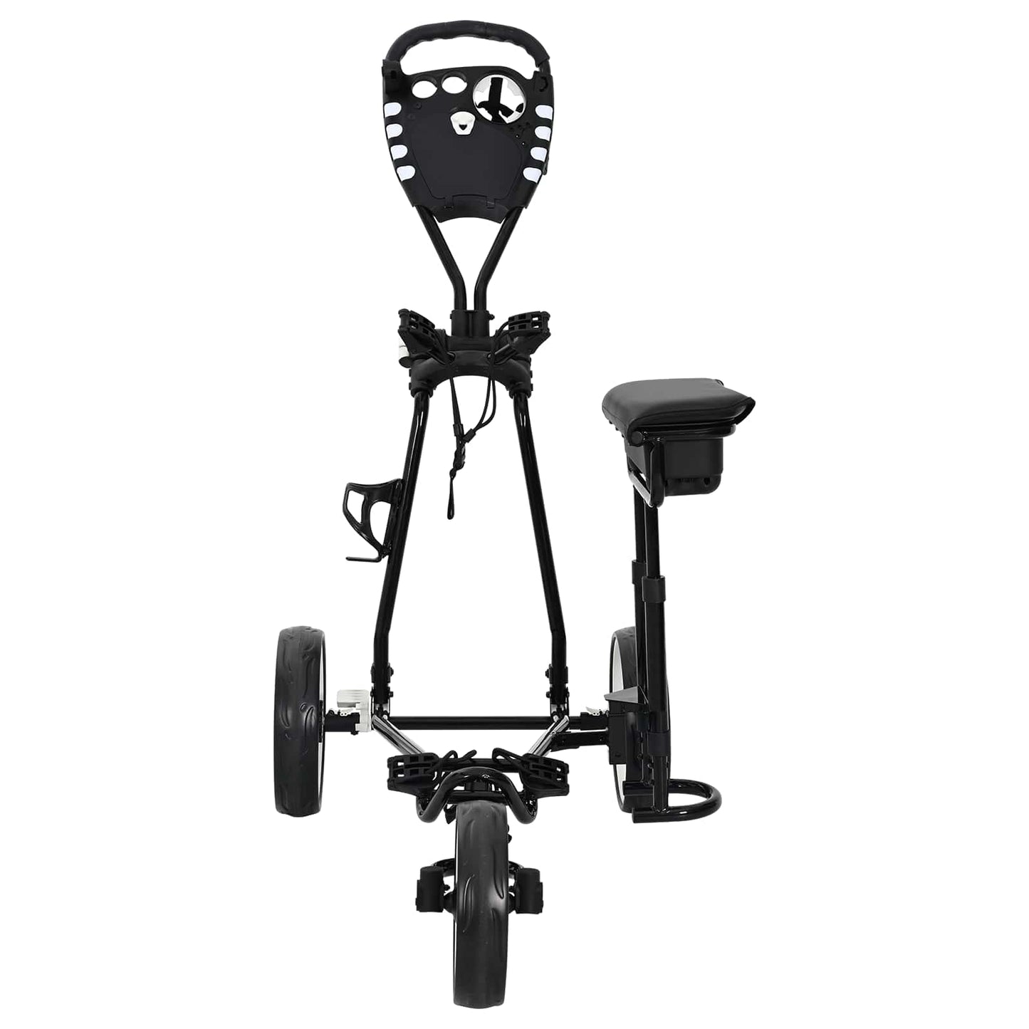 Golf Trolley med sæde Sort og Hvid 100 x 60 x 130 cm Jern