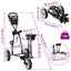Golf Trolley med sæde Sort og Hvid 100 x 60 x 130 cm Jern