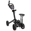 Golf Trolley med sæde Sort Aluminium Sammenklappelig