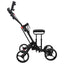 Golf Trolley med sæde Sort Aluminium Sammenklappelig