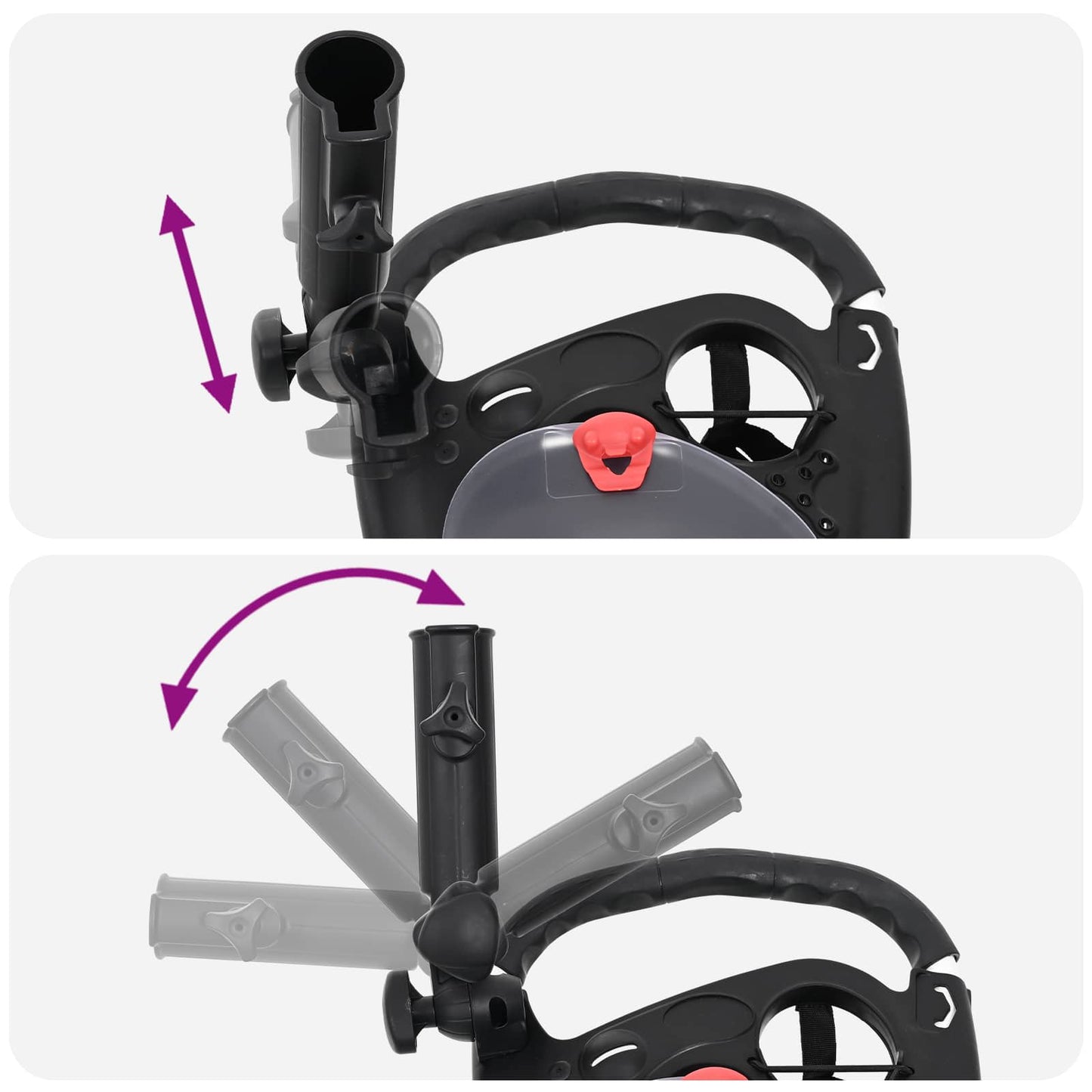 Golf Trolley Sort og Hvid 100 x 69 x 114 cm Aluminium