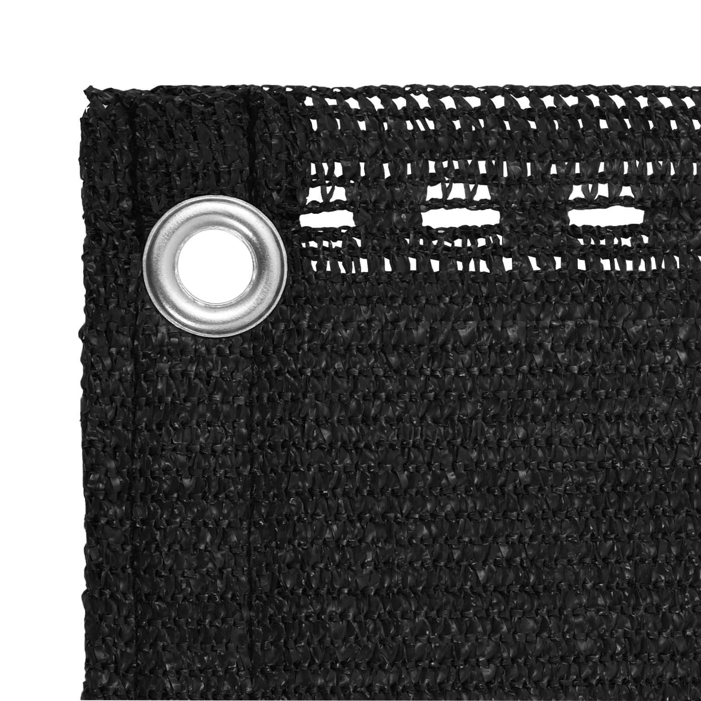 Altan Skærm Sort 90 x 700 cm HDPE og Aluminium