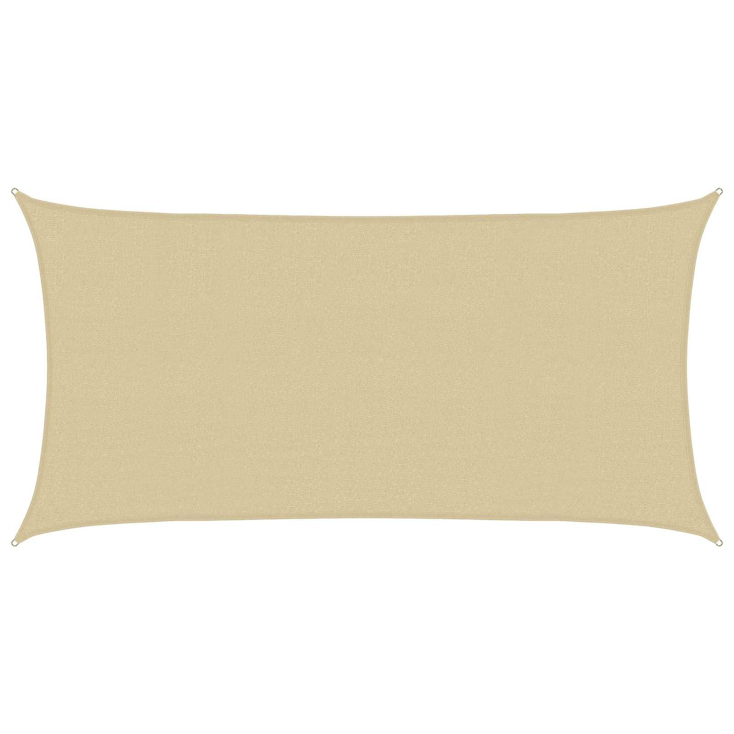 Solsejl Beige 2 x 6 m HDPE