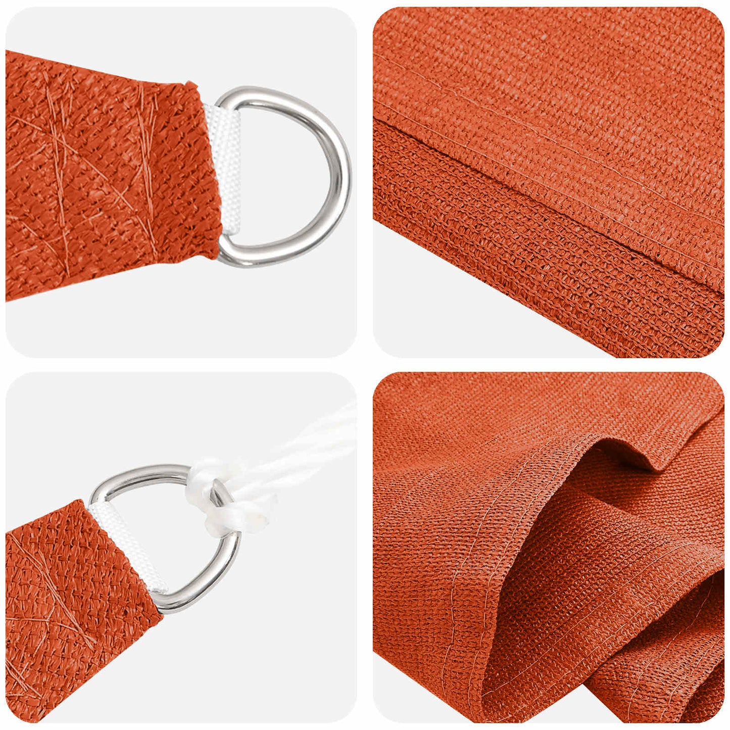 Solsejl Orange 2,5 x 6 m HDPE