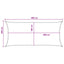 Solsejl Anthracit og hvid 2 x 4 m HDPE
